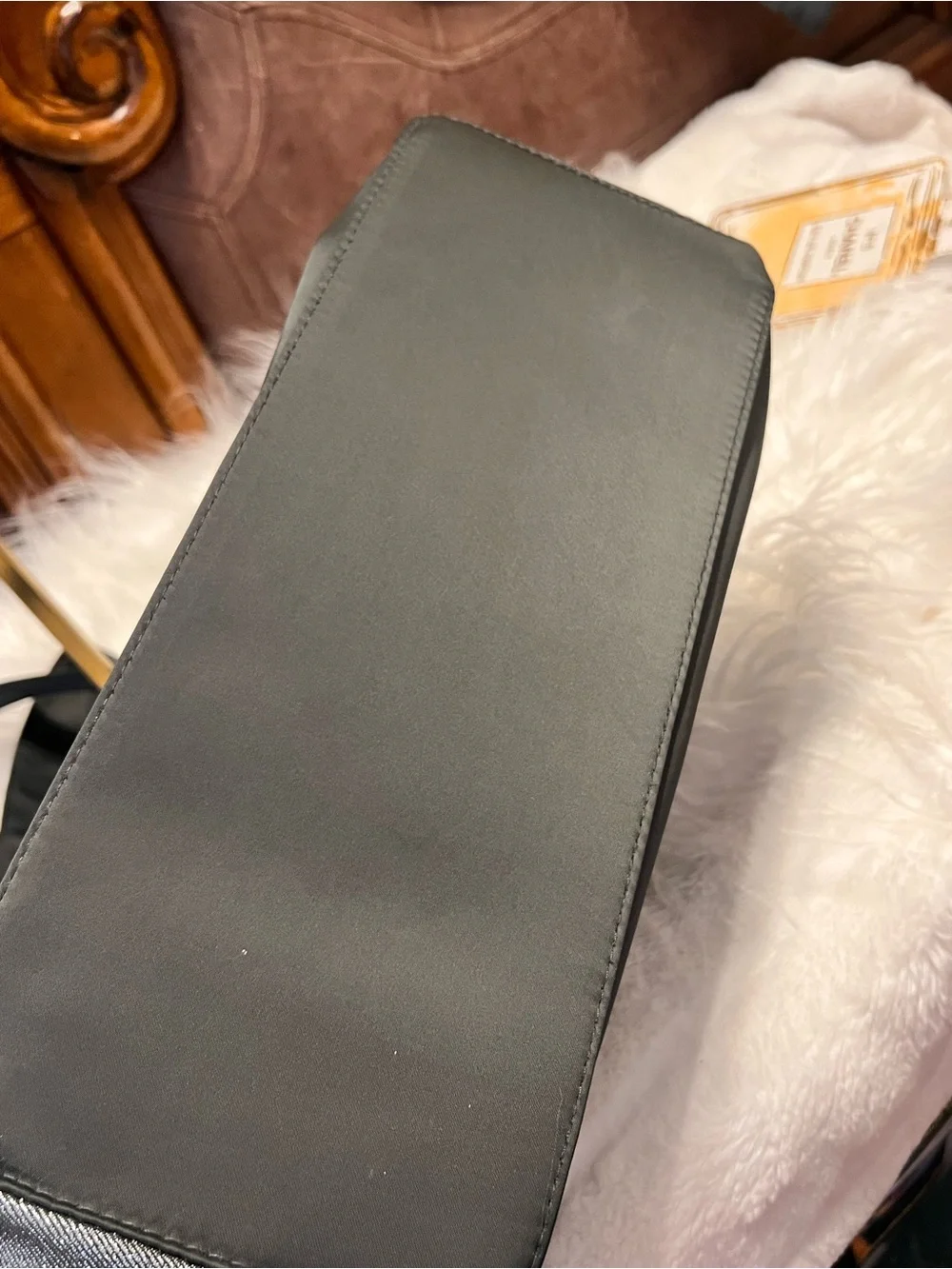 Coach Black with Shimmery Silver Side Panels tote bag
